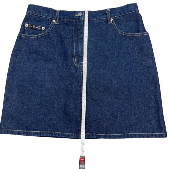 New York & Company Dresses & Skirts - NY Jeans by New York & Company 5 Pocket Blue Denim Skirt Front Closure Size 12